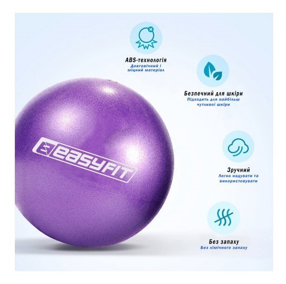 Мяч для пилатеса EasyFit 25 см фиолетовый
