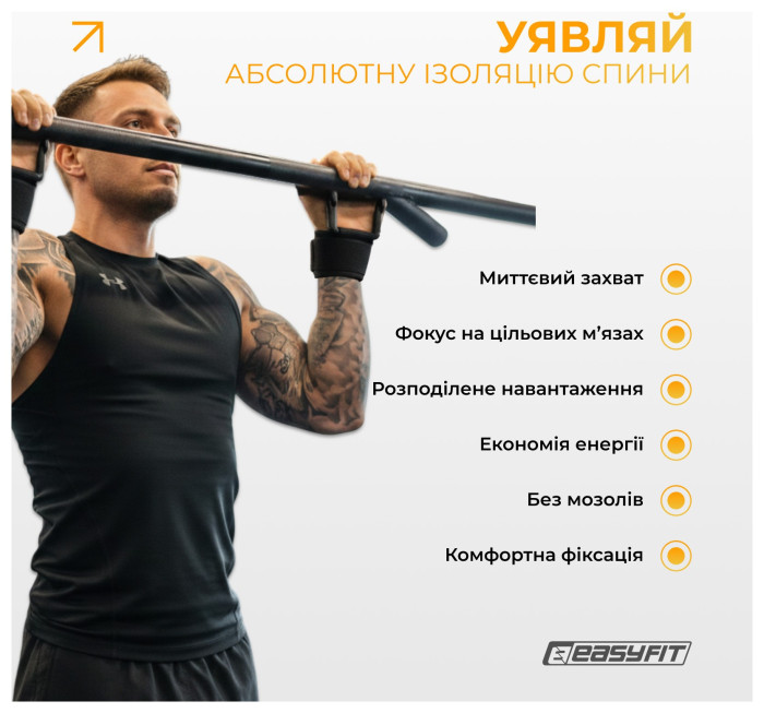 Гаки для турніка та тяги EasyFit, укр, укр