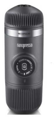 Портативна еспресо-кавоварка Wacaco Nanopresso сіра, механічна, для меленої кави