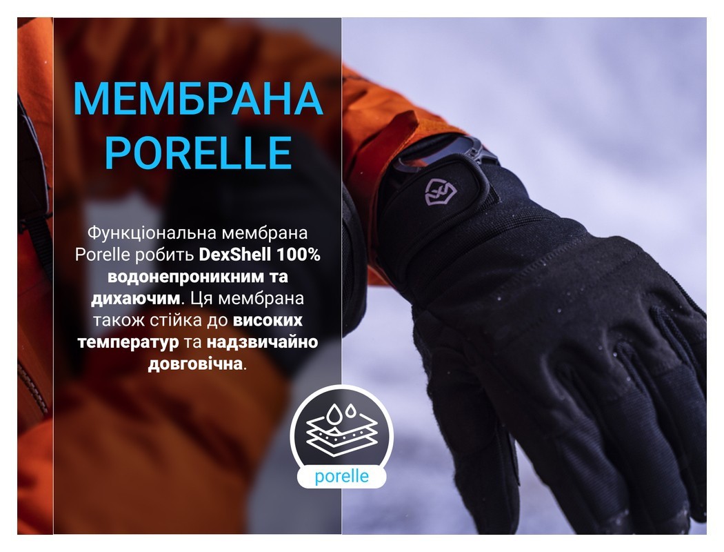 Рукавички водонепроникні Dexshell Arendal Biking Gloves V 2.0, p-p M, зимові, чорні, укр, укр