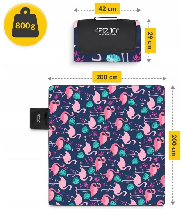 Килимок для пікніка та кемпінгу 4FIZJO 200 x 200 см складний (P-5905973405683)