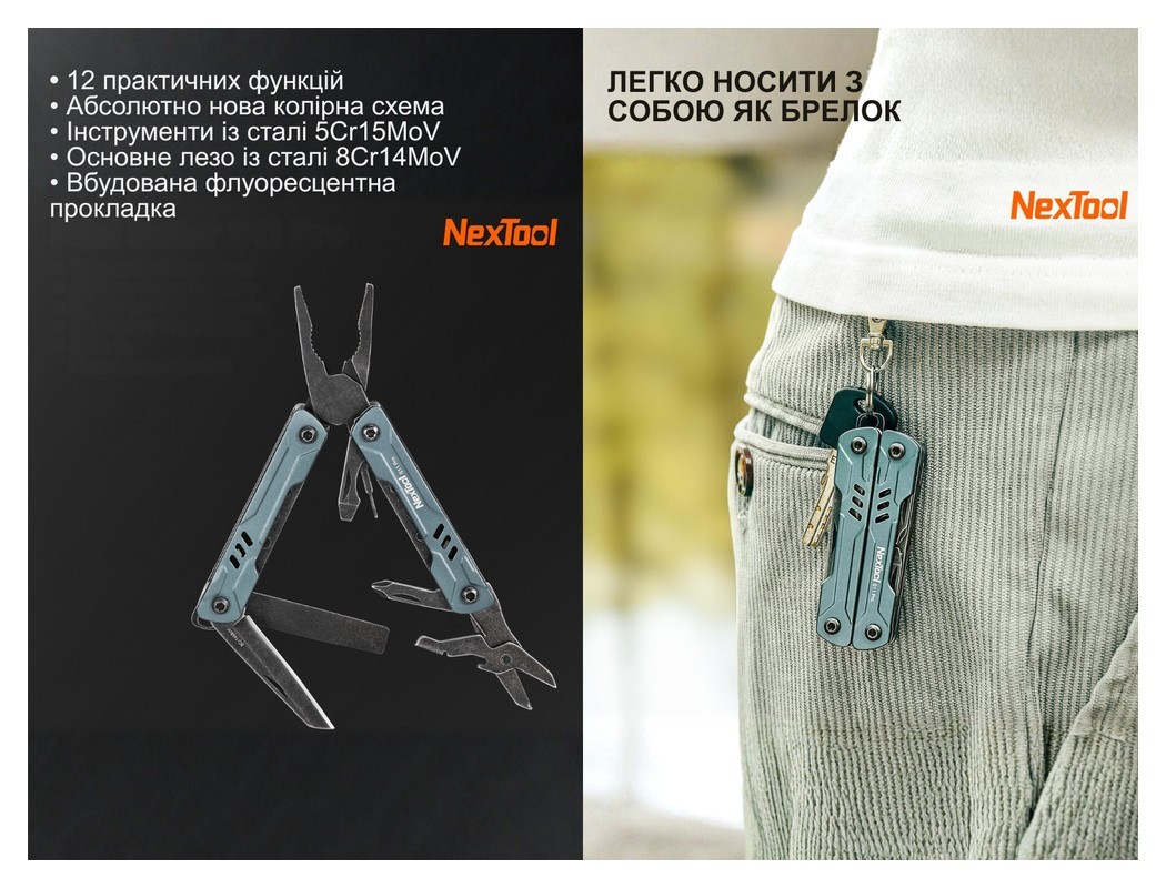Мультитул NexTool Mini Sailor S11 Pro NE20382A, укр, укр