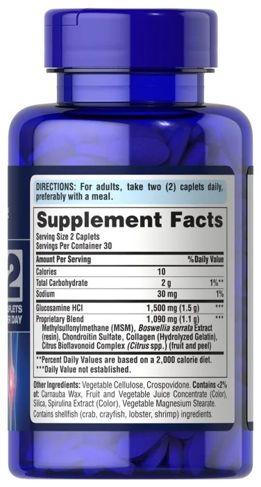 7 Day Formula Joint Soother® Glucosamine Chondroitin MSM & Boswellia - 60 caps