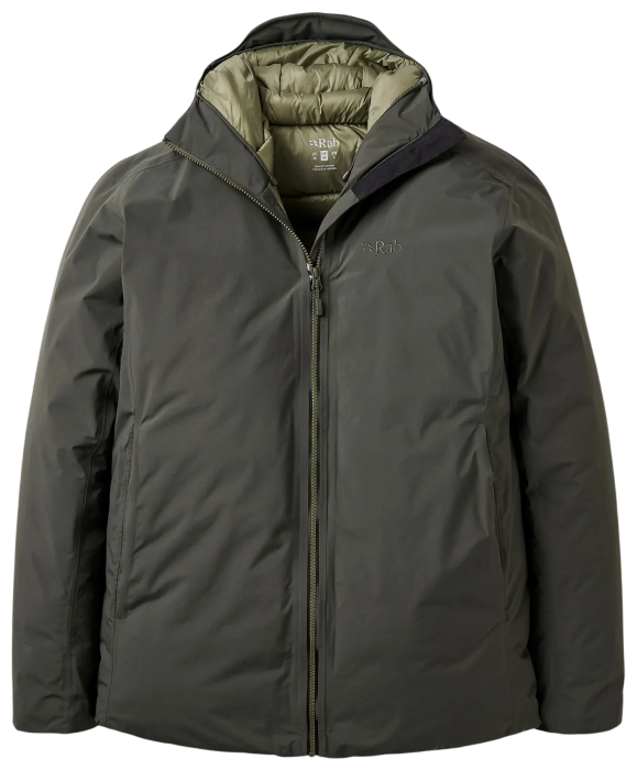 Мужская зимняя пуховая куртка Rab Valiance Jacket, Dark Army, M