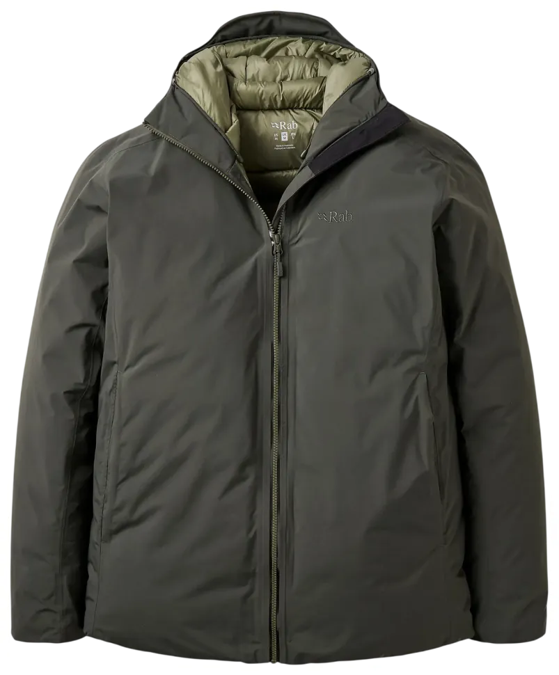 Чоловіча зимова пухова куртка Rab Valiance Jacket, Dark Army, M (SHM_RB QDC-04-DAY-MED)