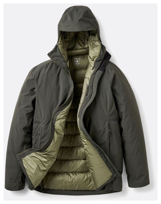 Мужская зимняя пуховая куртка Rab Valiance Jacket, Dark Army, M