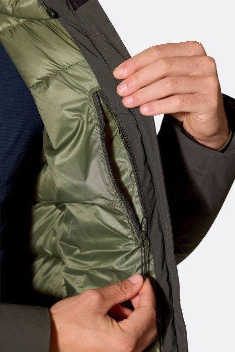 Мужская зимняя пуховая куртка Rab Valiance Jacket, Dark Army, M