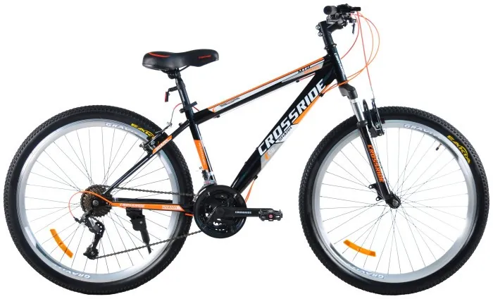 Велосипед CROSSRIDE 26 MTB ST "SHARK", Чорно-помаранчевий