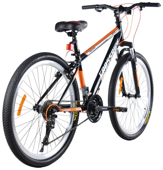 Велосипед CROSSRIDE 26 MTB ST "SHARK", Чорно-помаранчевий