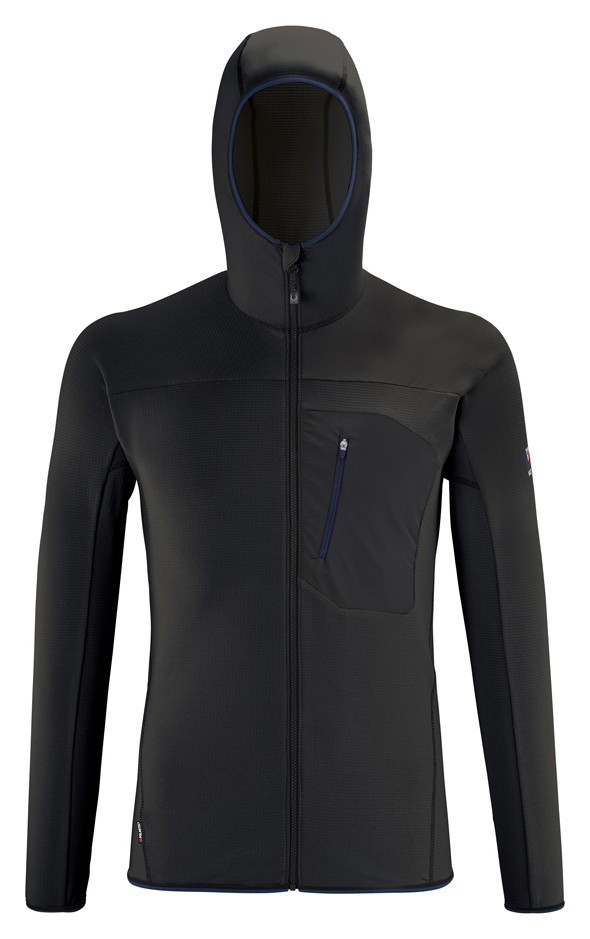 Кофта флисовая мужская Millet TRILOGY LIGHTGRID HOODIE M L Black/noir 0247 (MIV8441-WRH)