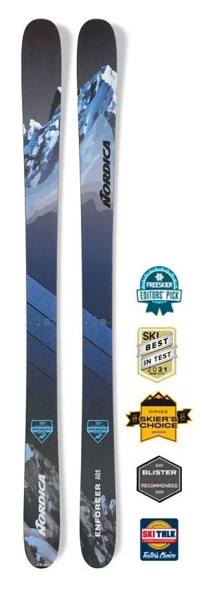 Лижі гірські (без кріплень) Nordica ENFORCER 104 FREE 179см Grey/blue (0A130400) (186 см сірий/блакитний)