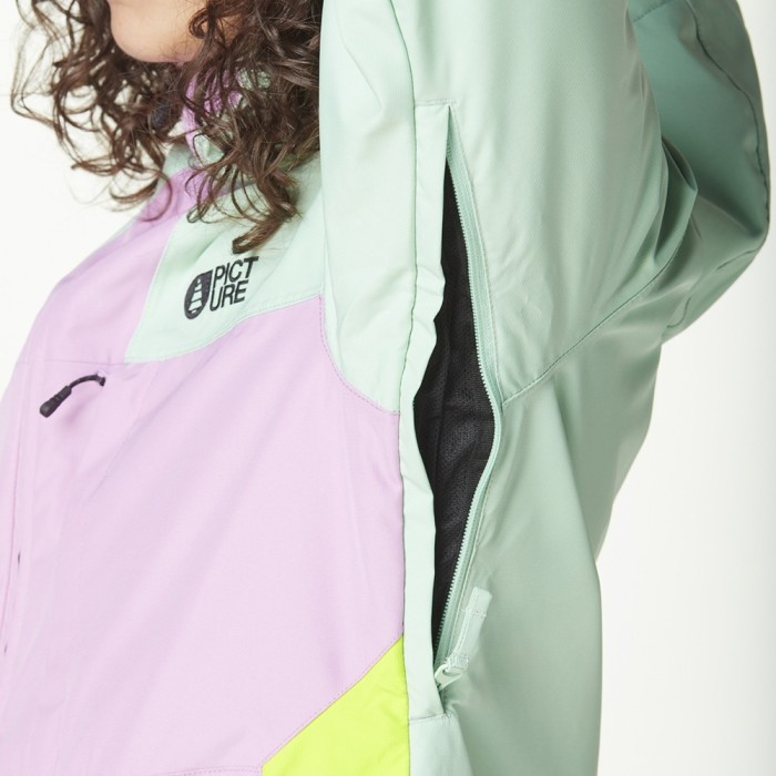 Picture Organic куртка лижна Seakrest W 2025 silt green-orchid-acid lime M, укр, укр