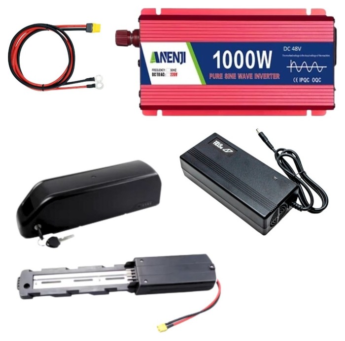 Зарядна станція 48В 12,5А з інвертором 1000Вт, укр, укр