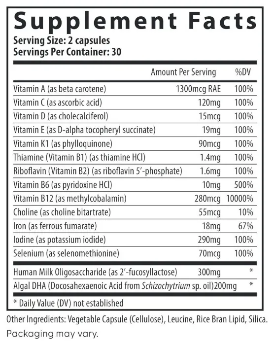 Postnatal Multivitamin Essentials with DHA - 60 caps