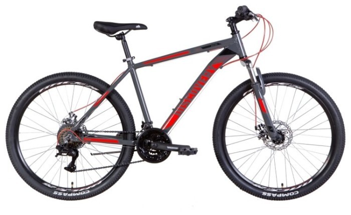Велосипед 26" Discovery BASTION AM DD 2022 (сіро-червоний (м)), укр, укр