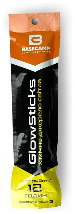 Химический источник света BaseCamp GlowSticks, Yellow