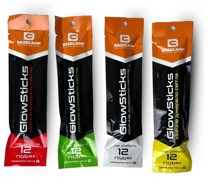 Химический источник света BaseCamp GlowSticks, Yellow