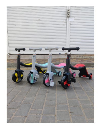 Триколісний велосипед-беговел-самокат 3 в 1 Scooter FL-868, укр, укр