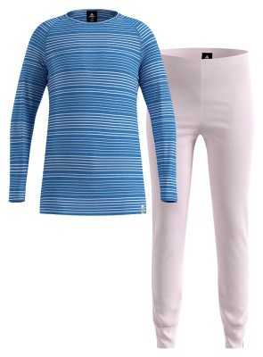 Odlo комплект Active Warm Jr orchid ice-nebulas blue 116