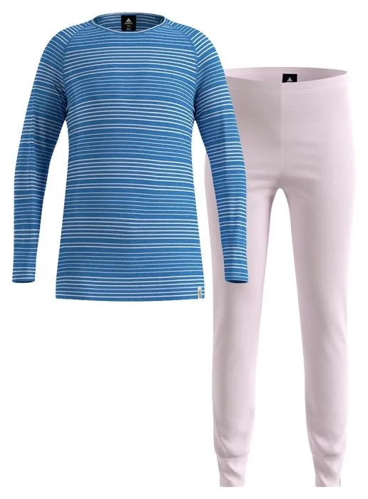 Odlo комплект Active Warm Jr orchid ice-nebulas blue 116