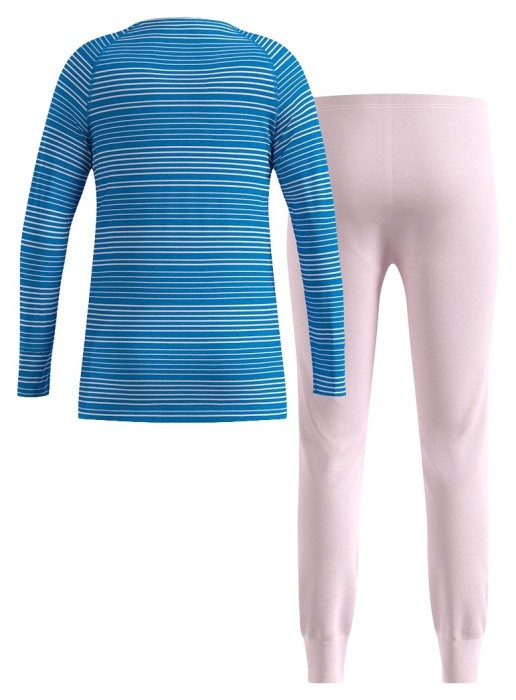 Odlo комплект Active Warm Jr orchid ice-nebulas blue 116