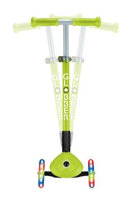 Самокат GLOBBER серии PRIMO FOLDABLE LIGHTS, зелёный, колеса с подсветкой, до 50кг, 3+