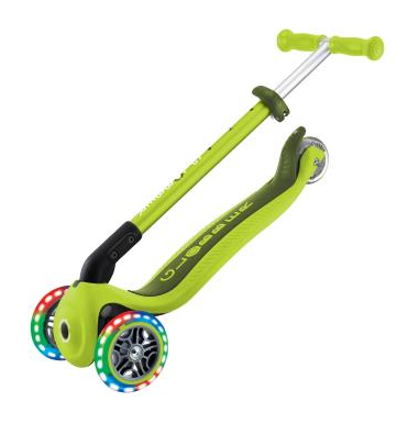 Самокат GLOBBER серии PRIMO FOLDABLE LIGHTS, зелёный, колеса с подсветкой, до 50кг, 3+