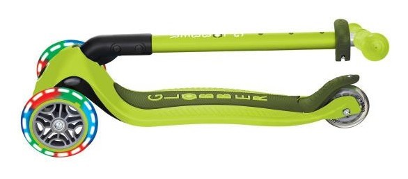 Самокат GLOBBER серії PRIMO FOLDABLE LIGHTS, зелений, колеса з підсвіткою, до 50кг, 3+, укр, укр