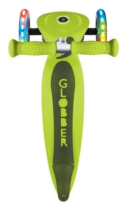Самокат GLOBBER серії PRIMO FOLDABLE LIGHTS, зелений, колеса з підсвіткою, до 50кг, 3+, укр, укр