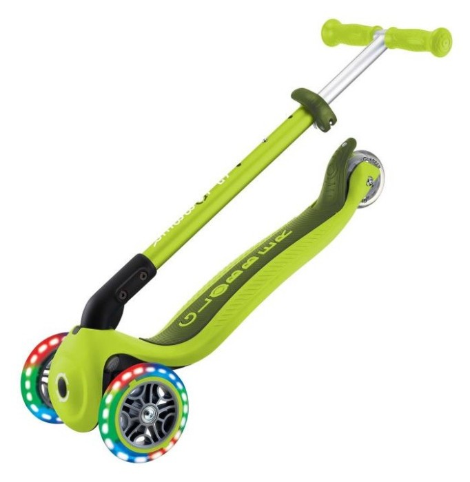 Самокат GLOBBER серії PRIMO FOLDABLE LIGHTS, зелений, колеса з підсвіткою, до 50кг, 3+, укр, укр