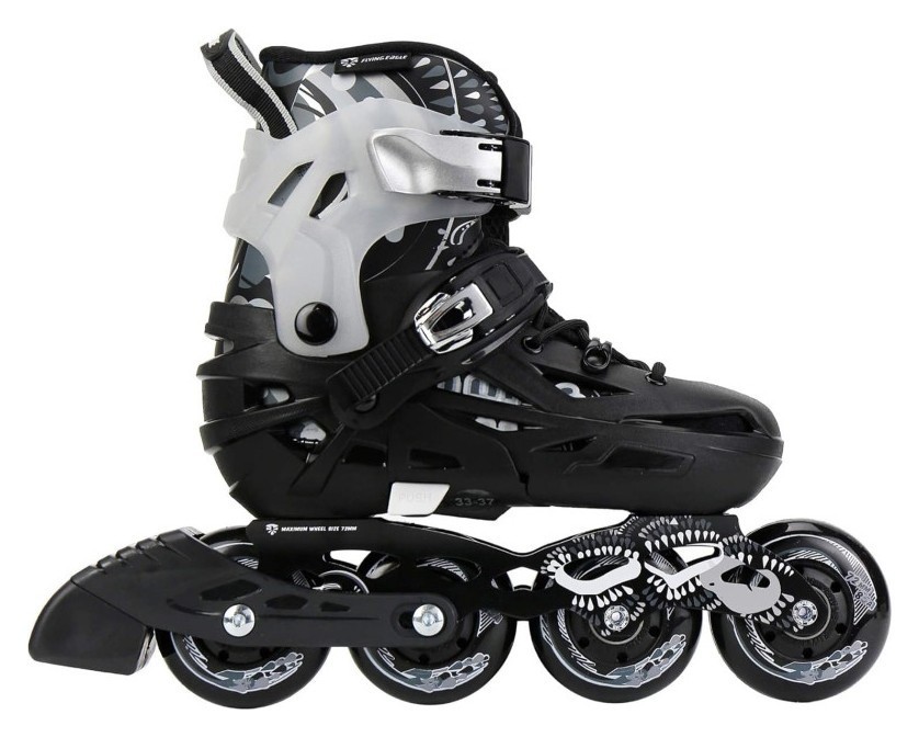 Детские раздвижные ролики Flying Eagle S6S Junior черные 28-32