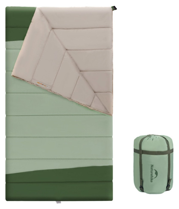 Спальний мішок двомісний Naturehike CNK2300019, зелений, укр, укр