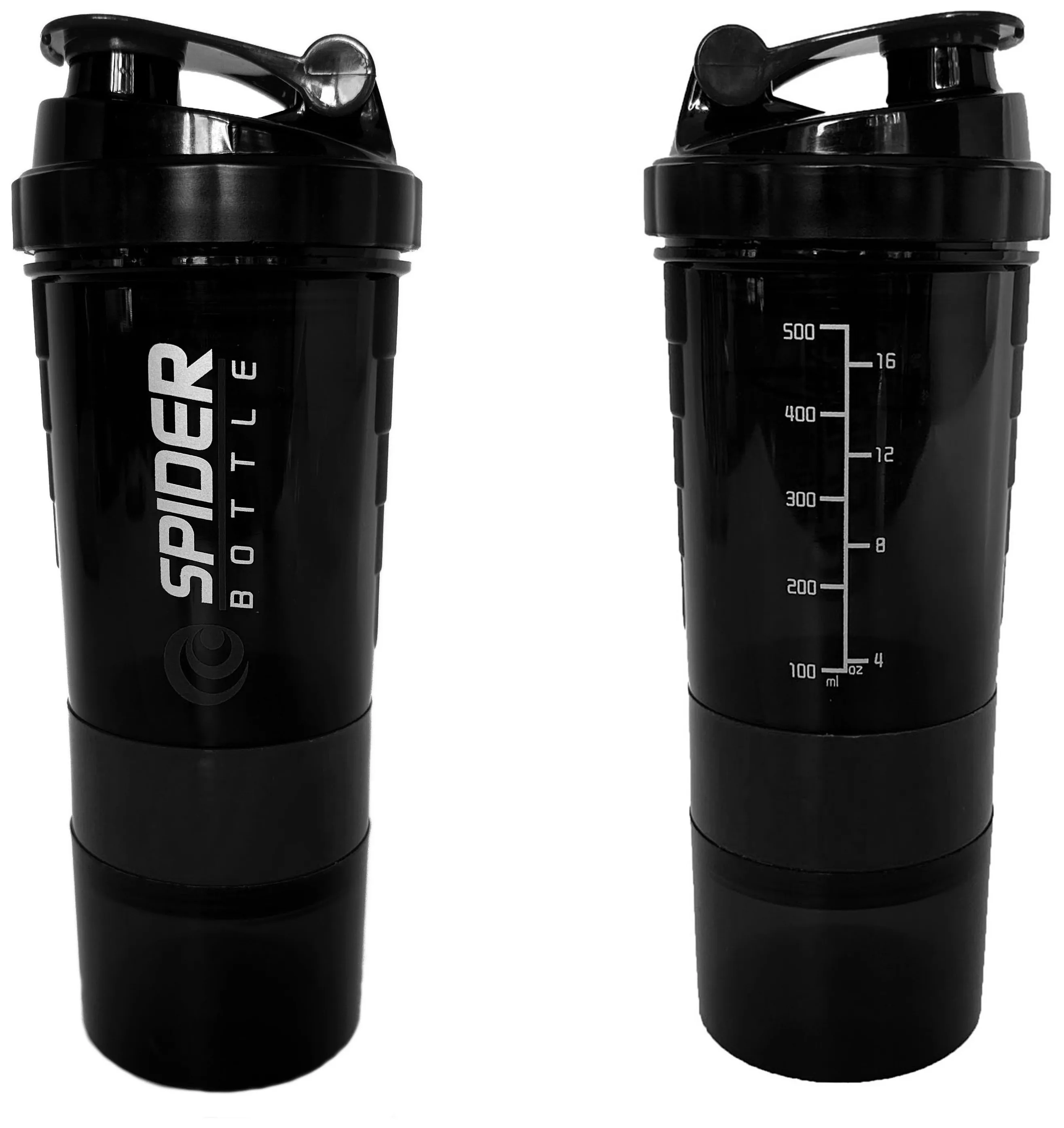 Шейкер спортивний EasyFit Spider 0,5 л Чорний (EFIT_EF-7200-BK)