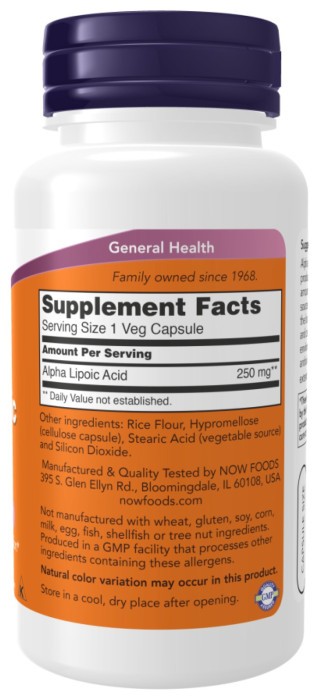 Alpha Lipoic Acid 250mg - 120 vcaps
