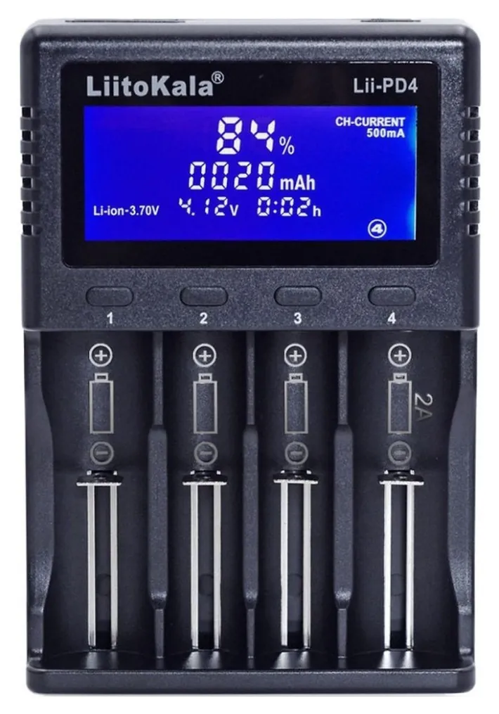 Зарядний пристрій Liitokala Lii-PD4+car EU charger (FNR_Lii-PD4+car)