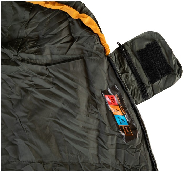 Спальний мішок Tramp Windy Light кокон правий yellow/grey 220/80-55 UTRS-055, укр, укр