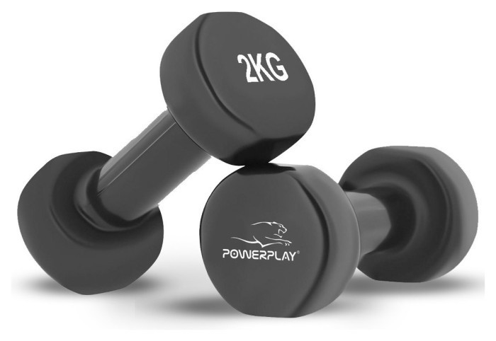 Набір гантелей у кейсі 9 кг. PowerPlay 4121 Fitness Dumbells (2шт.*1кг. 2шт.*1,5кг. 2шт.*2кг.)