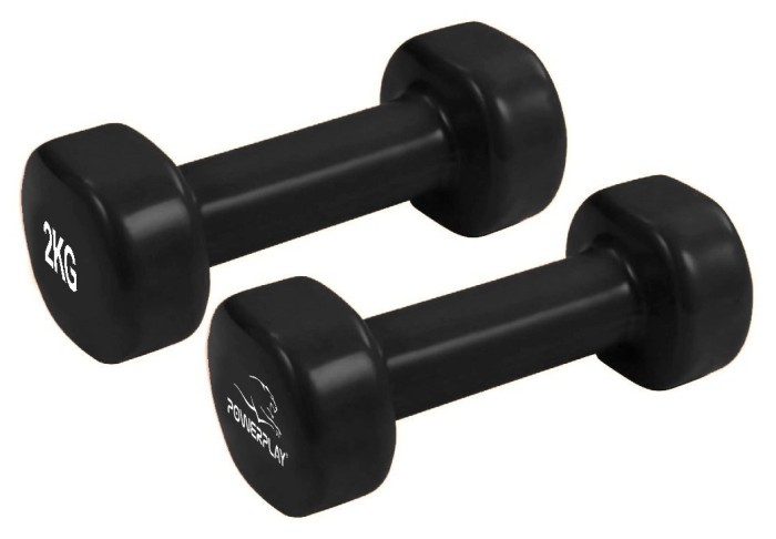 Набір гантелей у кейсі 9 кг. PowerPlay 4121 Fitness Dumbells (2шт.*1кг. 2шт.*1,5кг. 2шт.*2кг.)