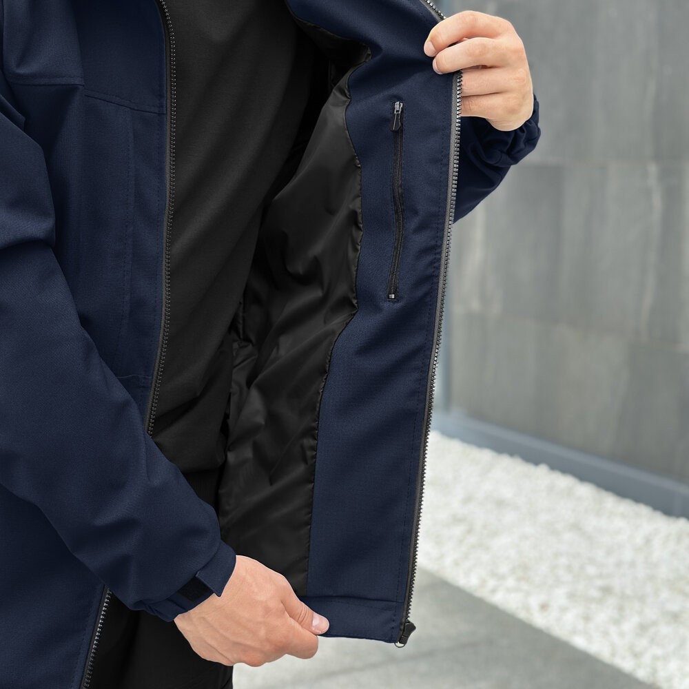 Темно-синя чоловіча повсякденна куртка на весну і осінь Pobedov Shum, укр, укр