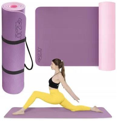 Коврик (мат) спортивный 4FIZJO TPE 180 x 60 x 1 см для йоги и фитнеса Violet/Pink (P-5907739316967)