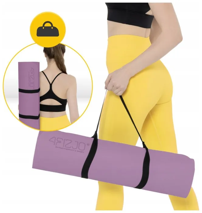 Коврик (мат) спортивный 4FIZJO TPE 180 x 60 x 1 см для йоги и фитнеса Violet/Pink (P-5907739316967)