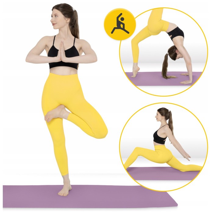 Коврик (мат) спортивный 4FIZJO TPE 180 x 60 x 1 см для йоги и фитнеса Violet/Pink (P-5907739316967)
