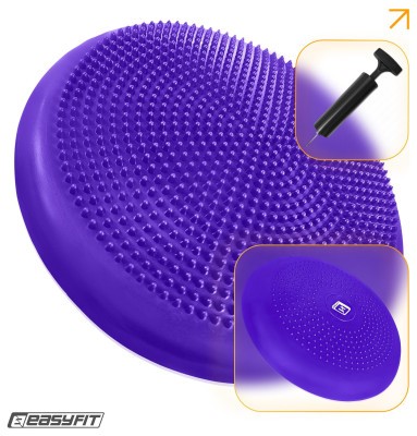 Балансувальна подушка масажна EasyFit Balance Cushion-A фіолетова + насос