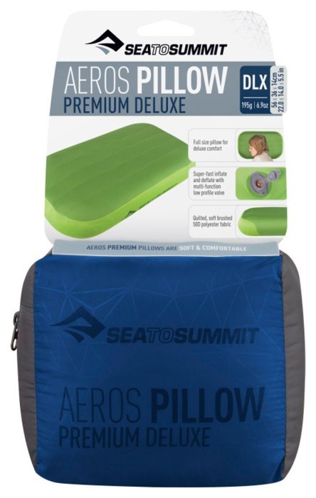 Подушка надувная Sea to Summit Aeros Premium Pillow Deluxe, 14х56х36см, Navy