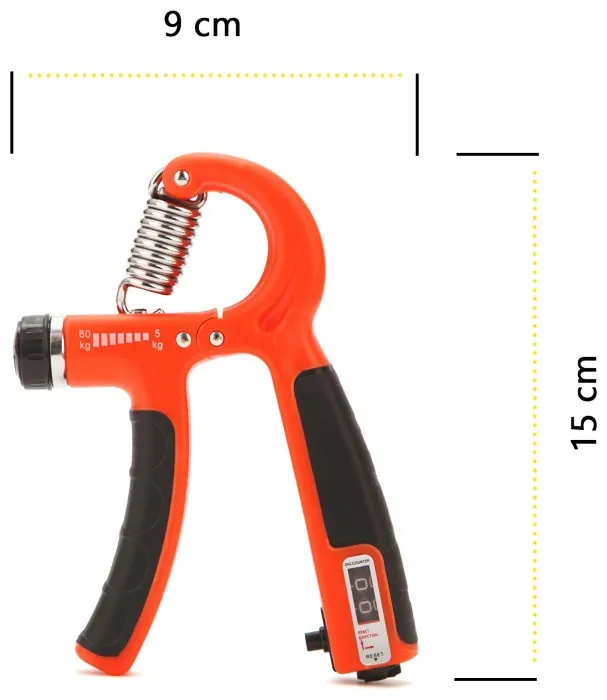 Эспандер кистевой Cornix 5-60 кг с регулируемой нагрузкой и счетчиком XR-0265 Orange/Black