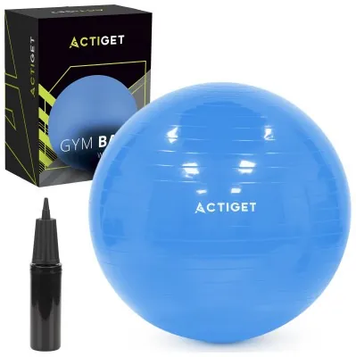 М'яч для фітнесу (фітбол) Actiget 75 см з насосом ACT0147 Blue