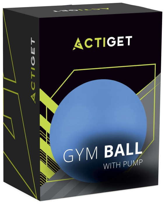 М'яч для фітнесу (фітбол) Actiget 75 см з насосом ACT0147 Blue