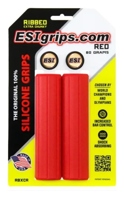 Гріпси ESI Ribbed Extra Chunky Red Silicone Bicycle Grips (OBOD_RBXCR)