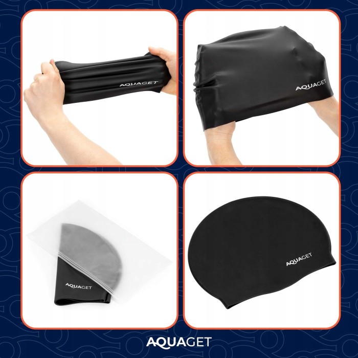 Шапочка для плавания Aquaget AQ0033 Black