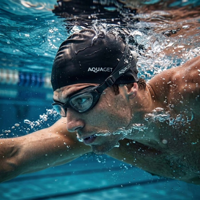 Шапочка для плавания Aquaget AQ0033 Black